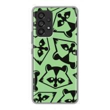 Силиконовый Чехол с Енотами на Samsung Galaxy A53 (5G) – Мордочки Енота