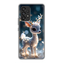 Яркий чехол для Samsung Galaxy A53 (5G) с Зимними Оленятами – Блистающий оленёнок