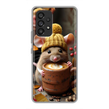 Друкований чохол 'Звірята з кавою' для Samsung Galaxy A53 (5G) – Мишка з кавою