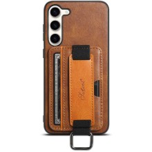 Шкіряний чохол Wallet case and straps для Samsung Galaxy A54 5G – Коричневий