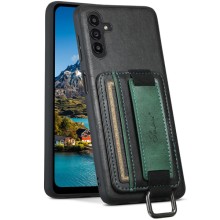 Кожаный чехол Wallet case and straps для Samsung Galaxy A54 5G – Черный