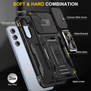 Ударостійкий чохол Camshield Army Ring для Samsung Galaxy A54 5G – Чорний