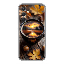 Чохол з унікальним дизайном 'Осінь з кавою' для Samsung Galaxy A54 – Темна кава