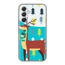 Силіконовий бампер з картинкою звірів для Samsung Galaxy A54 (Олень із шарфом)