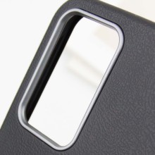 Шкіряний чохол Leather Case Metal Buttons для Samsung Galaxy A55 – Чорний