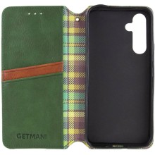 Кожаный чехол-книжка GETMAN Cubic (PU) для Samsung Galaxy A55 – Зеленый