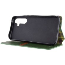 Кожаный чехол-книжка GETMAN Cubic (PU) для Samsung Galaxy A55 – Зеленый