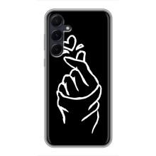 Чехлы (Знак сердечка) на Samsung Galaxy A55 – Сердце на черном