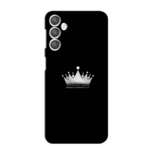 Чехол (Корона на чёрном фоне) для Самсунг А55 – Белая корона