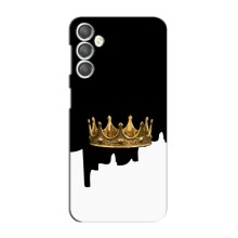 Чехол (Корона на чёрном фоне) для Самсунг А55 – Золотая корона