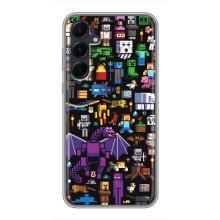Чехол майнкрафт для Samsung Galaxy A55 – Все персонажи