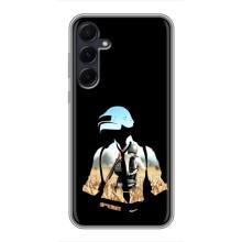 Силиконовый чехол с картинкой "Герой Pubg" на Samsung Galaxy A55 – Пубг мен