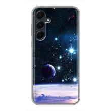 Чехол (ТПУ) с планетами на Samsung Galaxy A55 – Космический вид