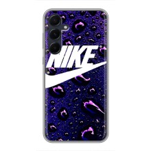 Чехол с логотипом Найк на Samsung Galaxy A55 (Найк на фиолетовом)
