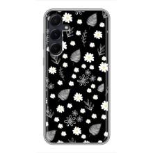 Чохли з тематикою "КВІТИ" на Samsung Galaxy A55 (цвітіння на чорному)