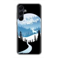 Силиконовый бампер на рождество для Samsung Galaxy A55 (Рождественский Олень)