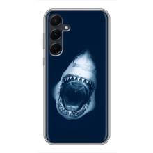 Силиконовый бампер с картинкой животных для Samsung Galaxy A55 (Пасть Акулы)
