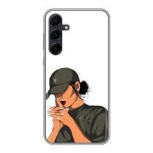 Силіконовый Чохол на Samsung Galaxy A55 з картинкой Модных девушек (У зеленому)