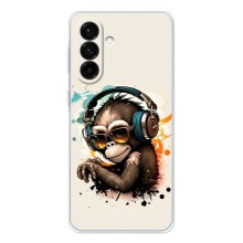 Чохол з Мавпами Samsung Galaxy A56 5G - (AlphaPrint) (Макака в навушниках)