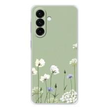 Чохол з квітковим принтом на Гелексі А56 5G (Квіти на зеленому)