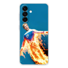 Чехол с принтом Фантастическая четверка для Samsung Galaxy A56 5G – Человек-Факел