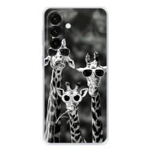 Силіконовий чохол з КАРТИНКАМИ літо для Samsung Galaxy A56 5G (AlphaPrint) (Жирафи в окулярах)