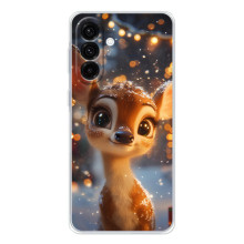 Яскравий чохол для Samsung Galaxy A56 5G з Зимові Оленята – Оленятко серед герлянд