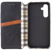 Кожаный чехол-книжка GETMAN Cubic (PU) для Samsung Galaxy A57 5G – Черный