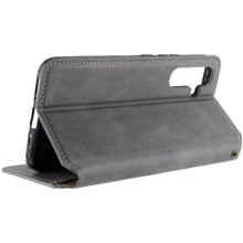 Кожаный чехол-книжка GETMAN Cubic (PU) для Samsung Galaxy A57 5G – Серый