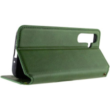 Кожаный чехол-книжка GETMAN Cubic (PU) для Samsung Galaxy A57 5G – Зеленый