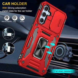 Ударопрочный чехол Camshield Army Ring для Samsung Galaxy A57 5G – Красный