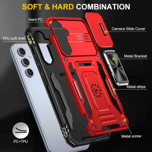 Ударопрочный чехол Camshield Army Ring для Samsung Galaxy A57 5G – Красный