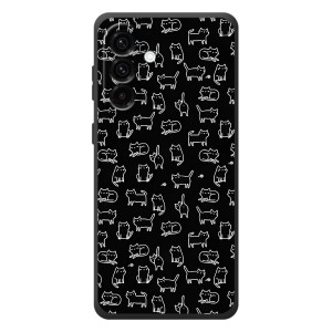 Чохол на тематику: Коти для Samsung Galaxy A57 (Котики на чорному)