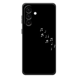Чехол с картинками на черном фоне для Samsung Galaxy A57 – Ноты