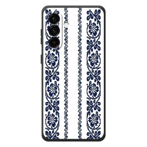 Силиконовый Чехол на Samsung Galaxy A57 с картинкой Вышиванки (Синяя вышиванка)