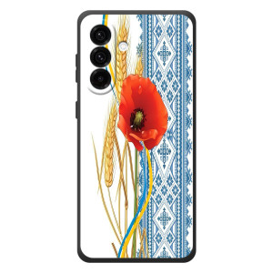 Силиконовый Чехол на Samsung Galaxy A57 с картинкой Вышиванки (Вышиванка с цветком)