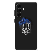 Чехол с украинским гербом на Samsung Galaxy A57 (Герб с цветком)