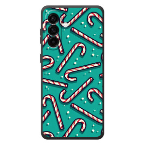 Силиконовый бампер на рождество для Samsung Galaxy A57 – Леденцы