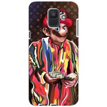 Брендновые Чехлы для Samsung Galaxy A6 2018, A600F - (PREMIUMPrint) (Mario LV)