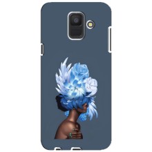 Чехлы (ART) Цветы на Samsung Galaxy A6 2018, A600F (VPrint) (Цветы на голове)