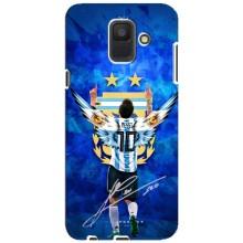 Чехлы для Samsung Galaxy A6 2018, A600F (Leo чемпион) (AlphaPrint) (Месси сборная)