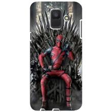 Чехлы Фильмы для Самсунг А шесть двадцать восемнадцать, А шестьсот Ф (VPrint) – Дэдпул на троне