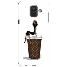 Чехлы Луи Витон для Samsung Galaxy A6 2018, A600F (AlphaPrint - LOUIS VUITTON) (кофе LOUIS VUITTON)