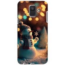 Чехлы на Новый Год Samsung Galaxy A6 2018, A600F (Снеговик праздничный)