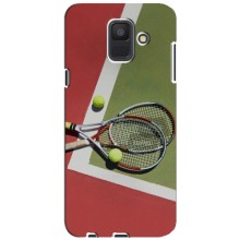 Чехлы с принтом Спортивная тематика для Samsung Galaxy A6 2018, A600F – Ракетки теннис