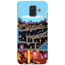 Чохол Майнкрафт на Samsung Galaxy A6 2018, A600F (AlphaPrint) Minecraft (фон Minecraft)
