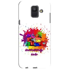 Чехол Амонг Ас для Samsung Galaxy A6 2018, A600F (AlphaPrint) – Яркий АмонгАс