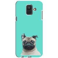 Бампер для Samsung Galaxy A6 2018, A600F с картинкой "Песики" – Собака Мопс