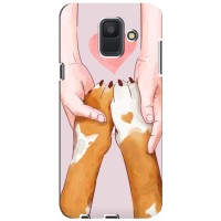 Чехол (ТПУ) Милые собачки для Samsung Galaxy A6 2018, A600F (Любовь к собакам)