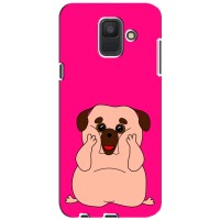 Чехол (ТПУ) Милые собачки для Samsung Galaxy A6 2018, A600F (Веселый Мопсик)